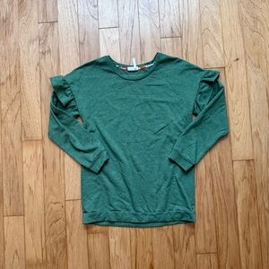 Matilda Jane Green Long Sleeve Top with Ruffle Details